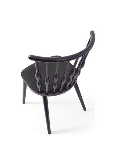 Natura Retro Ahşap Sandalye Siyah - Siyah