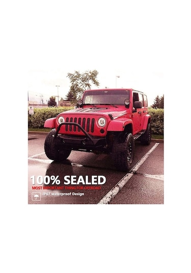 Ebitda Hallow 7 Araba Motosiklet Led Far Drl Dönüş Sinyali - Düşük Beyaz Ve Kehribar 1 Adet Beyaz Ve Kehribar