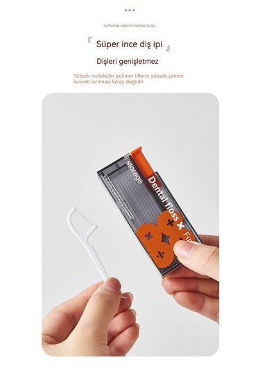 Taşınabilir Diş İpi Kutusu Otomatik Olarak Açılır - Siyah