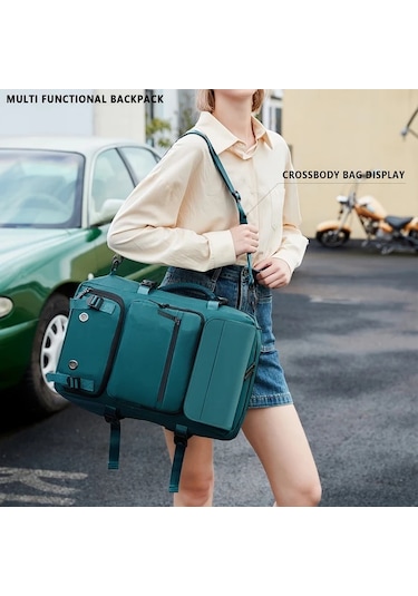 Xuweiwei Küçük Ordu Yeşili Büyük Kapasiteli 16 İnç Dizüstü Taşıyabilen Erkek Kadın Kamp Sırt Çantası Küçük Ordu Yeşili