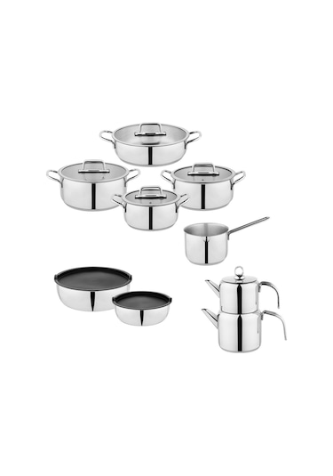 Schafer Grande Mia Çelik Tencere Seti Çeyiz Seti