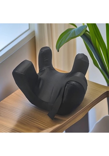 Honeybeeshop Siyah Göz Maskeli Yüz Yastığı Premium Yan Yatanlar Ve Sırt Uyuyanlar İçin Güzellik Yastığı