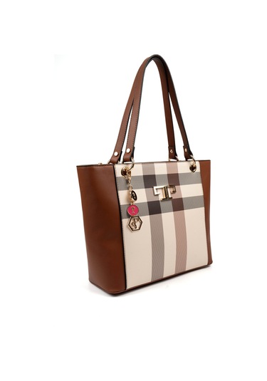 Silver Polo Kadın Omuz Çanta 1176 Krem-taba