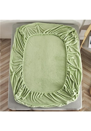 Pembe Süper Sıcak Yumuşak Flanel Yatak Örtüsü 25 Cm Evrensel Yatak Koruyucu Ped Kristal Kadife Lastikli Çarşaf Ç. K. Alez 56476887 Pembe