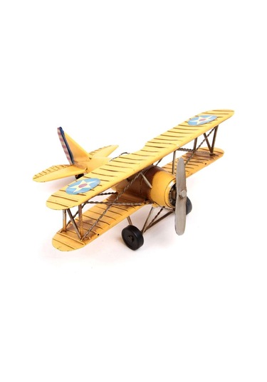 Vintage Dekoratif Çift Kanatlı Keşif Uçağı