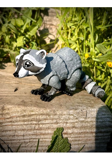 Rakun Oyuncak 3d Hareketli Organik Vip Model - Büyük Boy