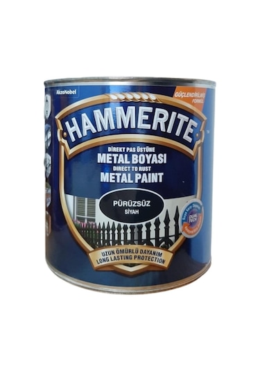 Marshall Hammerıte Metal Boyası Pürüzsüz 2,5Lt Siyah