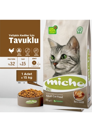 Micho Yetişkin Kedi Maması 15 Kg