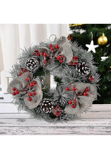 Wjtg Noel Çelengi Yuvarlak Çelenk Noel Çelengi Noel Ağacı Çelengi Noel Dekorasyonu Noel Ağacı Dekorasyonu J