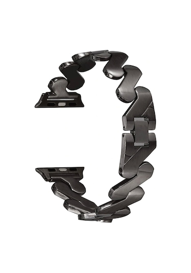 Apple Uyumlu  Watch 7 8 41mm Kordon Krd-80 Metal Bilezik Strap Kayış
