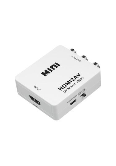 Yaleker Beyaz Abs Hdmı'den Av'ye Dönüştürücü - Ntsc/pal Desteği Ve Hdcp Uyumlu 3rca Çıkışlı