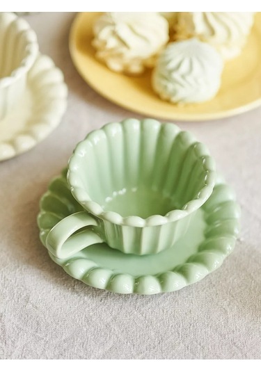 Roomi Seramik Çay Takımı 270 Ml, Set: Fincan Ve Fincan Tabağı 265884576 Yeşil