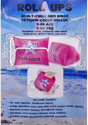 Heryaşa Uygun Yetişkin Yüzme Kolluğu Pembe