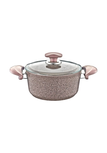 Granit Derin Tencere 22x11.5 Cm Sütlü Kahve