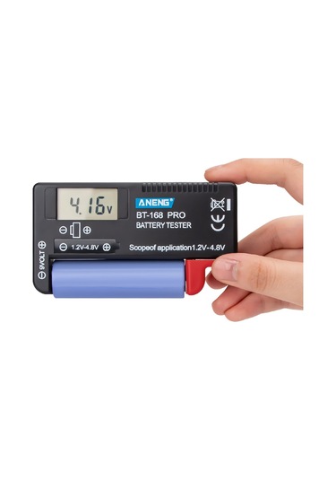 Jeemson Aneng Bt-168 Pro Akü Test Cihazı, Sayısal Göstergeli Pil Seviyesi Ve Kapasite Ölçer 1.2-4.8v