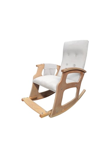 Hünkar Doğal Ahşap Krem Renkli Dinlenme Koltuğu, Tv Koltuğu