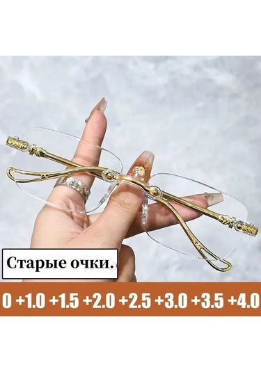 Shineyee Mavi Işık Koruyucu Hafif Yakın Gözlük - 150 Derece Altın Çerçeveli, Kutusu Ve Mikrofiber Bez İle