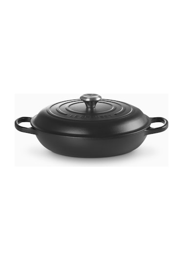 Le Creuset Gourmet Profesyonel Lüks Döküm Tencere Mat Siyah 30 Cm