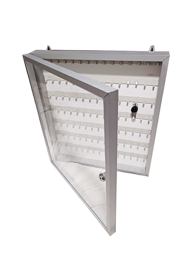 100'lü Şeffaf Kapak Alüminyum Anahtar Dolap