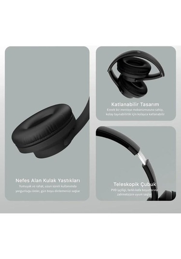 Bix Bh2-bk Siyah Soundcraft Bh2 Katlanabilir Kulaküstü Kablosuz Kulaklık