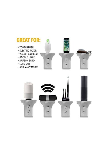 Dofolink Abd Standart Us Plug Telefon Şarj Soketi Duvarlı Rahat Kullanim Pp Malzeme Yüksek Dayaniklilik Ters Çevrilebilir Depolama Rafı C Tipi Beyaz