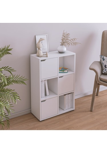 Vinesa Modern Kapaklı Kitaplık Çok Amaçlı Vitrin Kitaplık Mat Bey