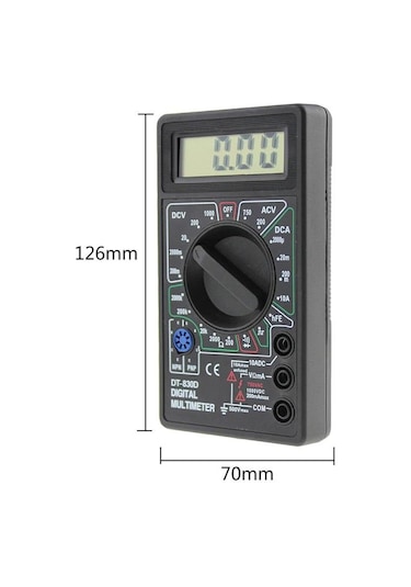 Dijital Avometre Multimetre  Ölçü Aleti Akım Voltaj Direnç Ölçer