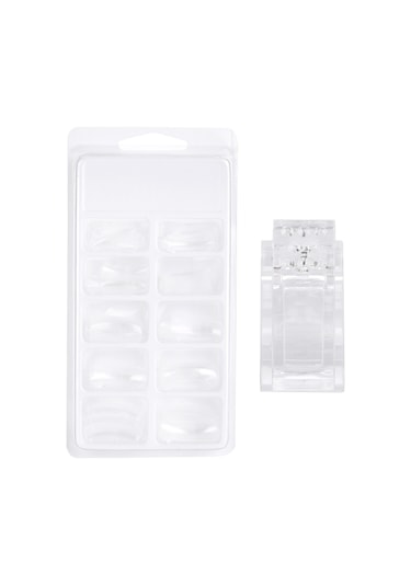 100 Adet Farklı Boyutlarda Hızlı Yapım Sahte Tırnak Uçları Tırnak Sabitleme Klipsi Tırnak Sanatı Seti