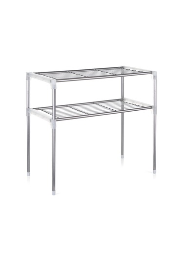 Wezone İki Katlı Demir Ve Plastik Mutfak/banyo Dolapı - Sağlıklı Saklama Rafı Z002 Diğer