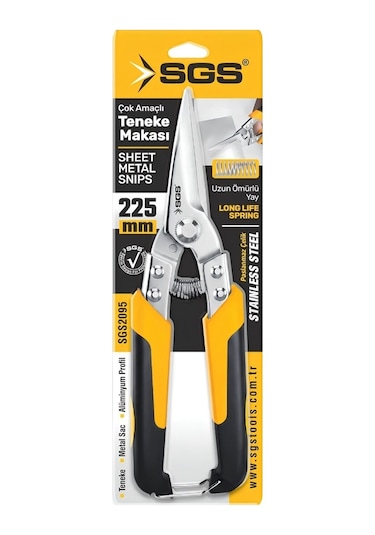 Sgs Çok Amaçlı Teneke Makası Sivri 225 Mm Sgs2095