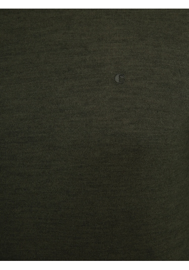 Cacharel Haki Slim Fit Balıkçı Yaka Basic Triko Kazak Yesıl