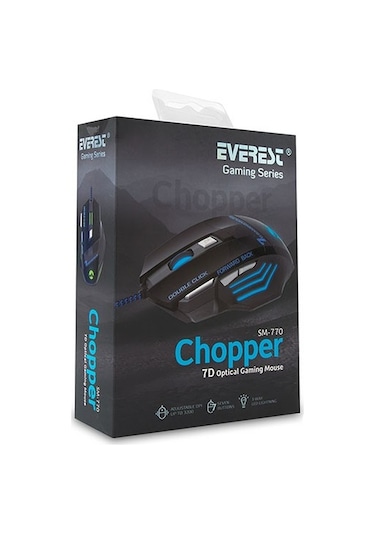Everest SM-770 Chopper Kablolu Oyuncu Mouse