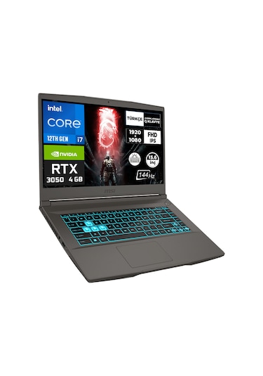 MSI THIN 15 B12UC-1479XTR007 i7-12650H 64 GB 512 GB SSD 4 GB RTX3050 15.6" W11P Dizüstü Bilgisayar