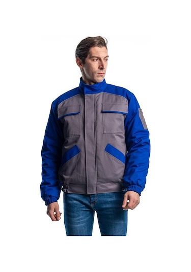 Şensel, Kapitoneli Mont, Gri-Saks -91E2285- Iş Montu,Iş Elbisesi