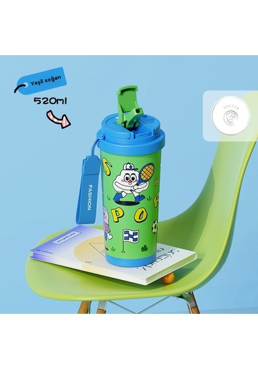 Kahve Fincanı Seramik Astar Hafif Lüks Yüksek Değerli İns Kızlar Taşınabilir 316 Paslanmaz Çelik Araba Termos Bardaklar Toptan 324 Çift İçecek Seramik Yeşil Soğan