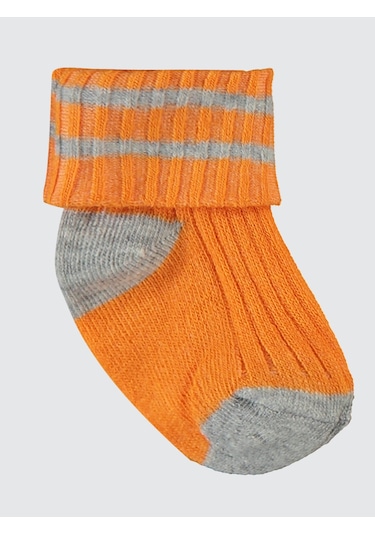 Civil Baby Bebek 3'lü Çorap Set 0-24 Ay Turuncu Turuncu