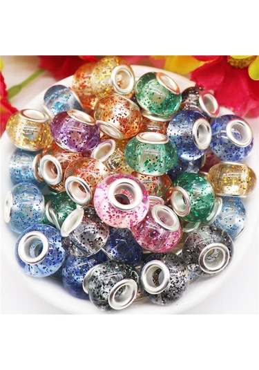 Irisdream 10 Adet Murano Reçine Rondelle Boncuk Bilezik Dıy Takı Yapımıçikolata Çikolata