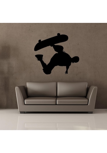 Folyo Sticker Kaykaycı 200cm Uzunluk Siyah