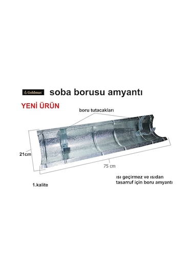 Isıkes Soba Borusu Tavan Isı Koruyucu 75 Cm
