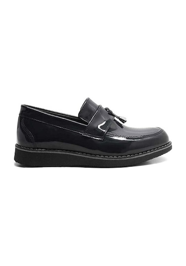 Siyah Rugan Loafer Klasik Erkek Ayakkabı