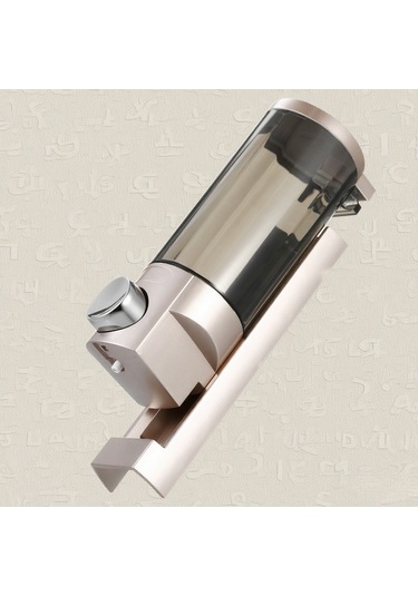 Hombey Duş Jeli Ve Sabun Dağıtıcı, 300ml Cam Şeffaf Şişe, Duvar Takılı, Kilitleme Fonksiyonu, Şampuan Depolama Kutusu, Ev Otel Ofis Kullanıma Uygun, Şampanya Altın Rengi Şampanya Altın