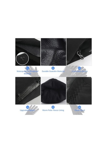 Pazly Kışlık Sıcak Eldiven Erkek Kadın Yağmur Ve Rüzgar Geçirmez Termal Spor Eldiven Sıcak Astarlı