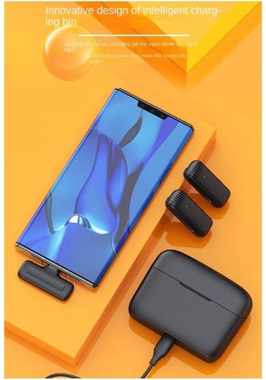 Mini Kablosuz Yaka Mikrofonları Tak Ve Çalıştır Gürültü Azaltma