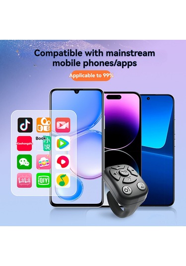 Youmex J6 Bluetooth Akıllı Yüzük Kumanda: Fotoğraf Çekme, E-kitap Sayfa Değiştirme, Video/ Müzik Kontrolü - Pembe