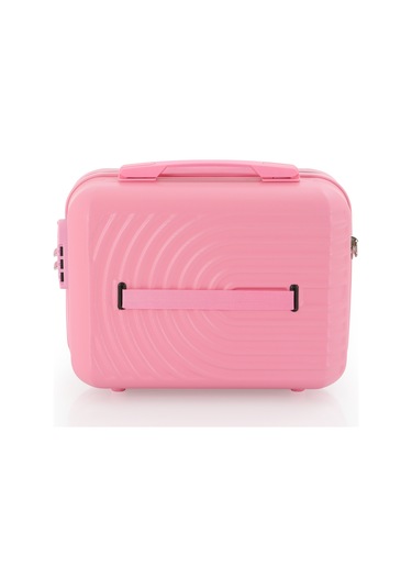 Mçs Polipropilen 3lü Valiz Seti Büyük & Kabin & Makyaj V374 S24sy1000081-set 00020 Pembe