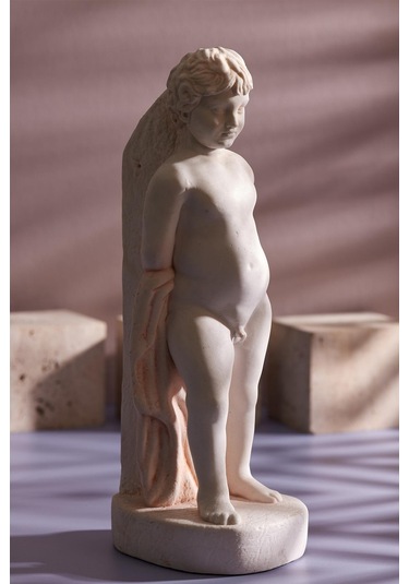 Eros Cam Granüllü Mermerit Heykel Büyük Boy