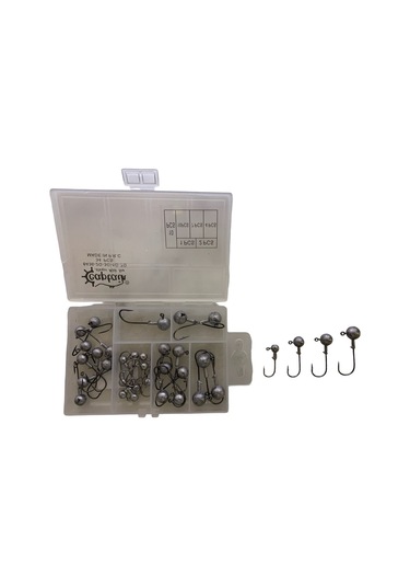 Captain 6436 Compact Eco Mix Kutulu Jig Head Seti 2-3-5-7gr 34 Adet