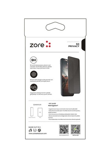 Oppo Ax7 Zore New 5d Privacy Temperli Ekran Koruyucu