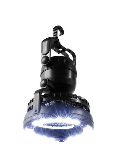 Ccgloball Kamp Fanı Lambası 18 Led Çok Fonksiyonlu Taşınabilir Siyah