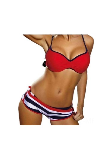 Mufunye 2019 Yeni Model Kadın Bikini Mayo, Orta Bel, Europe Stili, Sarı, M Beden - Hafif, Dayanıklı, Outdoor Aktivitelere İdeal Diğer